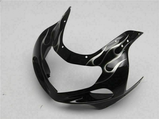 Carénages Moto Suzuki GSXR 600/750 2001-2003 - Noir Brillant Argent Flamme