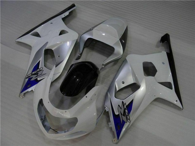 Carénages Moto Suzuki GSXR 600/750 2001-2003 - Blanc Argent Bleu Noir