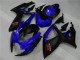 Carénages Moto Suzuki GSXR 600/750 2006-2007 - Bleu Noir Mat Rouge