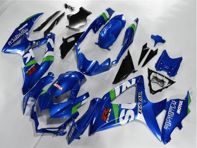 Carénages Moto Suzuki GSXR 600/750 2008-2010 - Bleu Blanc Vert Noir