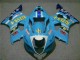 Carénages Moto Suzuki GSXR 1000 2003-2004 - Bleu Blanc Jaune Rizla