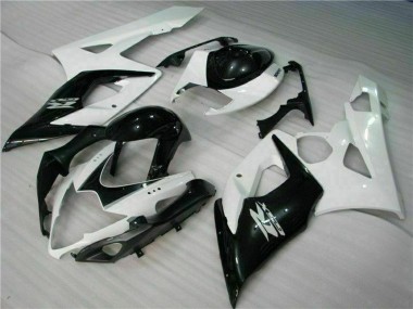 Carénages Moto Suzuki GSXR 1000 2005-2006 - Blanc Noir Brillant