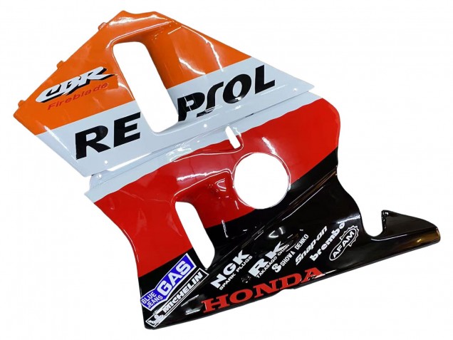 Carénages Moto Honda CBR400RR NC23 1987-1989 - Orange Blanc Rouge Noir Brillant Repsol HRC