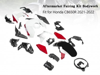 Carénages Moto Honda CB650R 2019-2022 - Noir Rouge Blanc