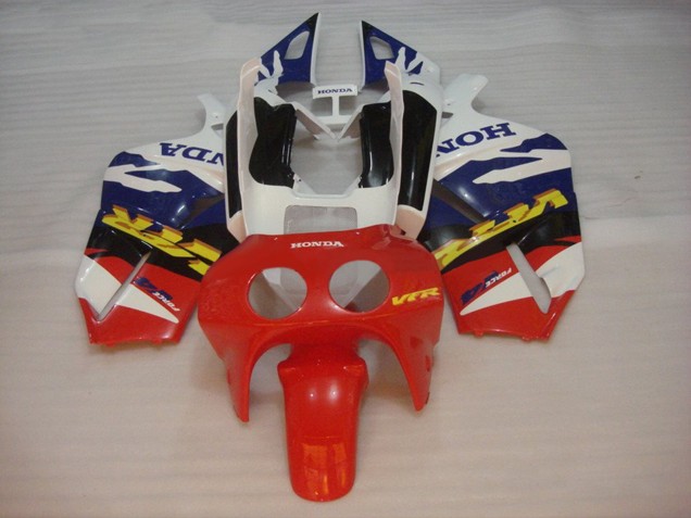 Carénages Moto Honda VFR400R NC30 1988-1992 - Blanc Bleu Rouge