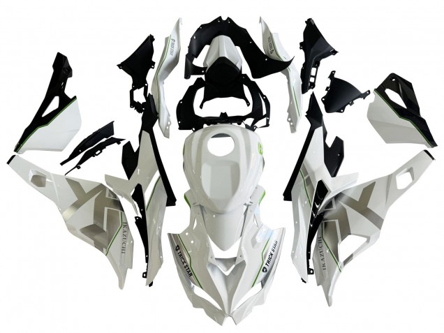 Carénages Moto Kawasaki ZX25R ZX-25R 2019-2025 - Blanc Argent Vert Noir Trick Star