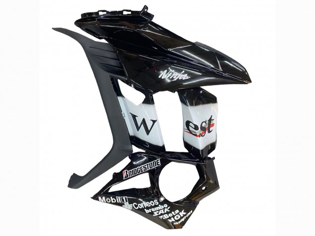 Carénages Moto Kawasaki Z1000SX 2010-2016 - Noir Brillant Or Blanc Mobil West