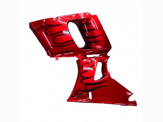 Carénages Moto Kawasaki ZZR600 1998-2003 - Rouge Noir Flamme