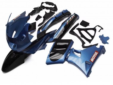 Carénages Moto Kawasaki ZZR600 1998-2003 - Bleu Noir Rouge Motul