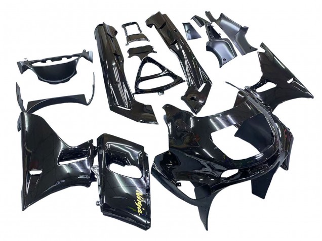 Carénages Moto Kawasaki ZZR400 1993-2007 - Noir Brillant Or Ninja