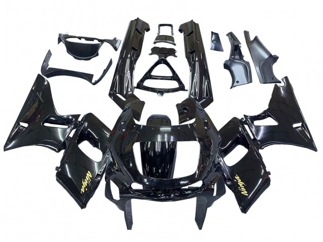 Carénages Moto Kawasaki ZZR400 1993-2007 - Noir Brillant Or Ninja