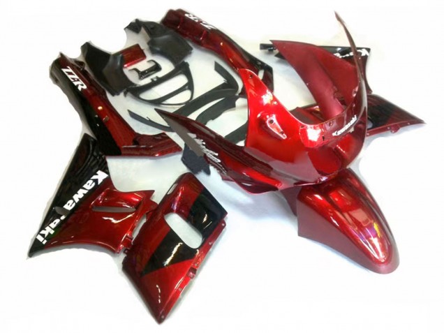 Carénages Moto Kawasaki ZZR600 1998-2003 - Rouge Noir Brillant