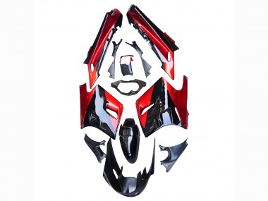 Carénages Moto Kawasaki ZZR1100 1990-1992 - Rouge Noir Brillant