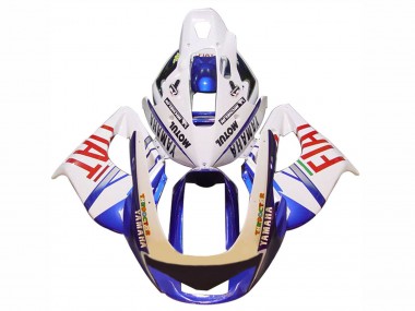 Carénages Moto Yamaha YZF 1000R Thundecourses 1997-2007 - Blanc Bleu Fiat Motul