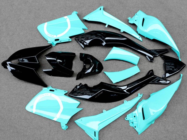 Carénages Moto Yamaha TMAX530 2012-2014 - Bleu Clair Noir Brillant