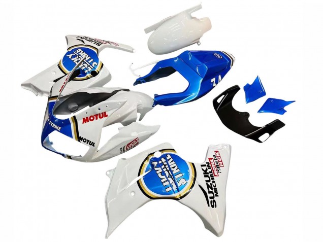Carénages Moto Suzuki SV650 2003-2013 - Blanc Bleu Lucky Strike Motul