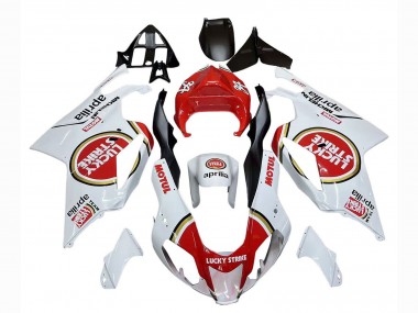 Carénages Moto Aprilia RSV1000 2003-2006 - Blanc Rouge Lucky Strike Motul 34