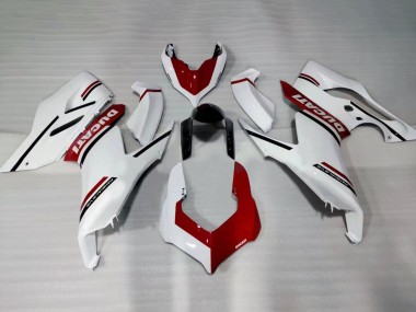 Carénages Moto Ducati Panigale V2 2020-2024 - Blanc Rouge Noir Brillant