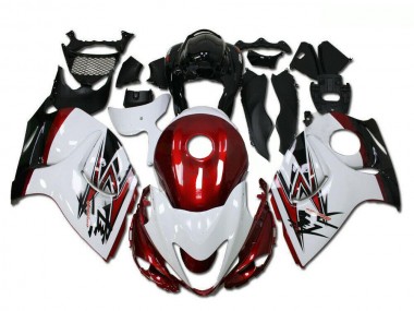 Carénages Moto Suzuki GSXR 1300 Hayabusa 2008-2020 - Blanc Rouge Noir