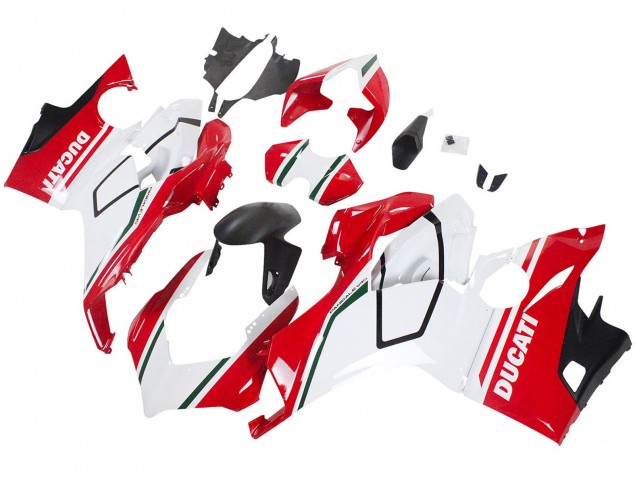 Carénages Moto Ducati Panigale V4 V4S 2018-2019 - Blanc Rouge Noir Mat