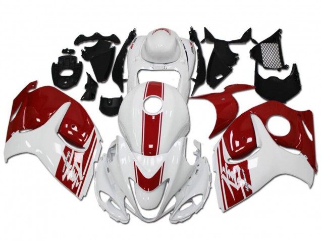 Carénages Moto Suzuki GSXR 1300 Hayabusa 2008-2020 - Blanc Rouge