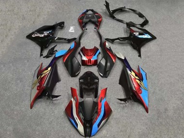 Carénages Moto BMW S1000RR 2023-2024 - Noir Rouge Bleu Or