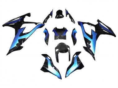 Carénages Moto BMW S1000RR 2019-2022 - Noir Pente Bleu