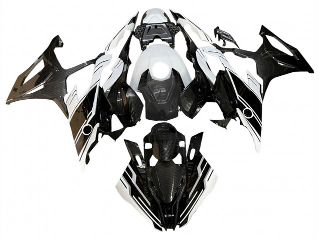 Carénages Moto BMW S1000RR 2019-2022 - Noir Brillant Blanc