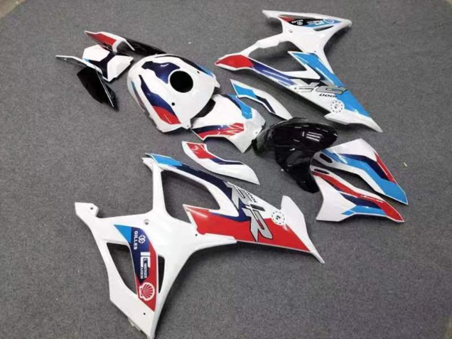 Carénages Moto BMW S1000RR 2019-2022 - Blanc Rouge Bleu