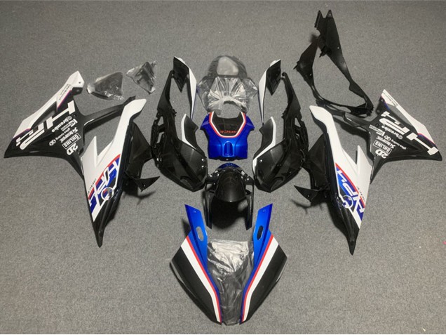 Carénages Moto BMW S1000RR 2019-2022 - Blanc Noir Bleu