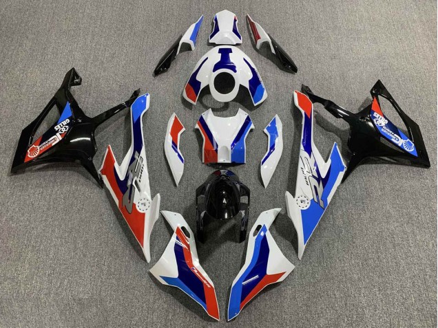 Carénage Moto BMW S1000RR 2019-2022 - Blanc Bleu Rouge