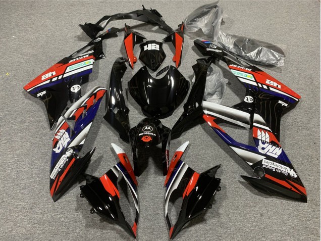 Carénages Moto BMW S1000RR 2017-2018 - Rouge Bleu Noir Brillant