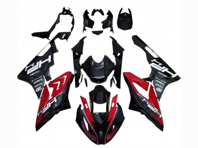 Carénage Moto BMW S1000RR 2017-2018 - Rouge Noir Brillant