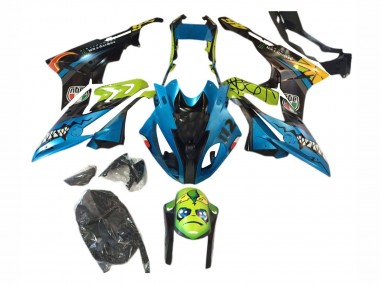 Carénages Moto BMW S1000RR 2017-2018 - Bleu Jaune Requin