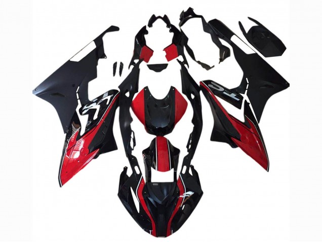 Carénages Moto BMW S1000RR 2015-2016 - Rouge Blanc Noir Mat