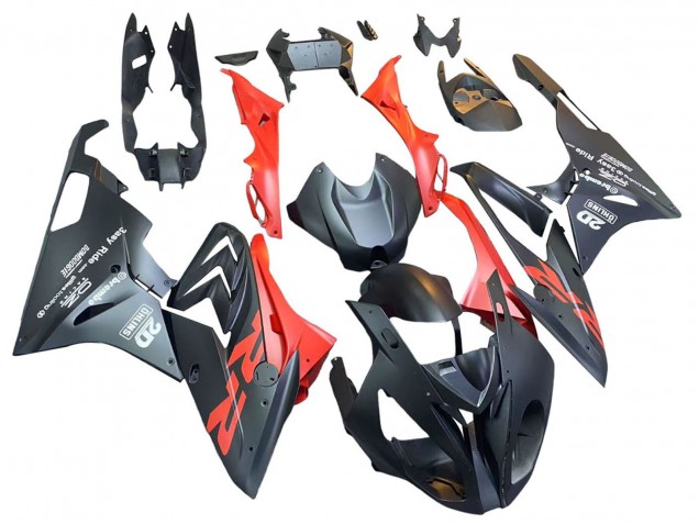 Carénages Moto BMW S1000RR 2015-2016 - Noir Mat Rouge