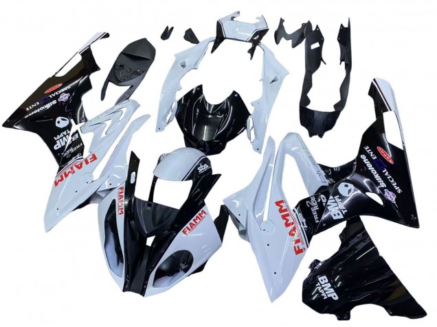 Carénages Moto BMW S1000RR 2015-2016 - Blanc Noir Brillant Fiamm
