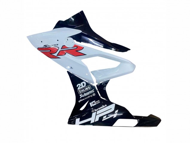 Carénages Moto BMW S1000RR 2015-2016 - Blanc Noir Brillant