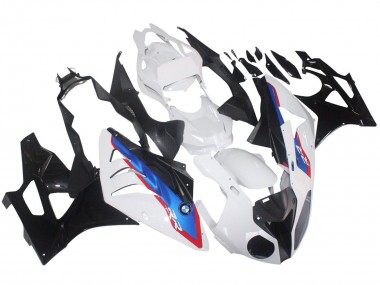 Carénages Moto BMW S1000RR 2009-2014 - Blanc Rouge Bleu Noir Brillant HP Becker Carbon