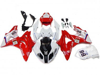 Carénages Moto BMW S1000RR 2009-2014 - Blanc Rouge