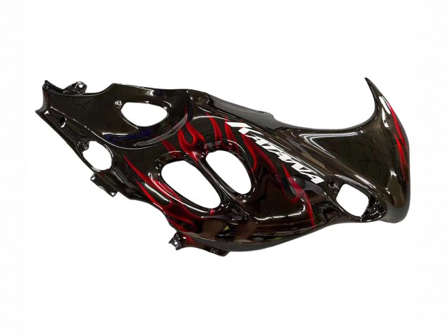 Carénages Moto Suzuki GSX600F/GSX750F 2004-2006 - Noir Brillant Rouge Flamme