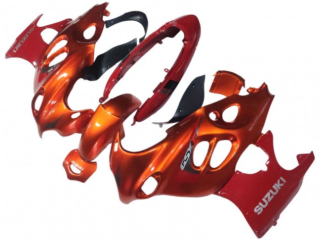 Carénages Moto Suzuki GSX600F/GSX750F 2004-2006 - Burnt Orange Blanc Logo