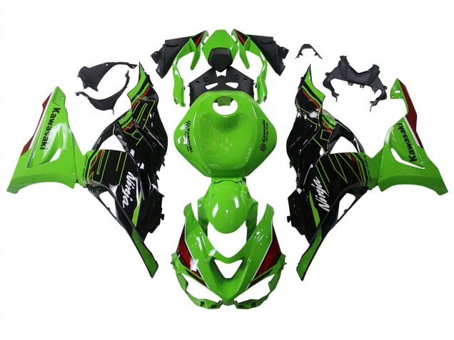 Carénages Moto Kawasaki ZX6R 2023-2025 - Vert Noir