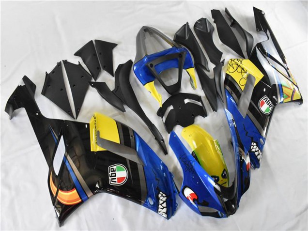 Carénages Moto Kawasaki ZX6R 2007-2008 - Bleu Requin
