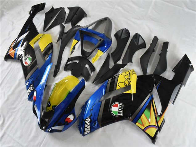 Carénages Moto Kawasaki ZX6R 2007-2008 - Bleu Requin