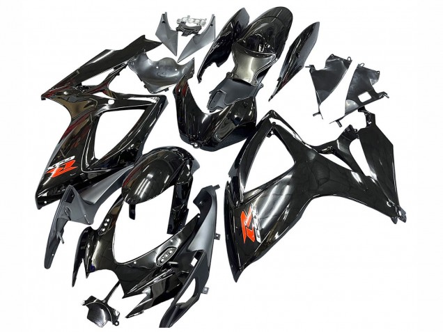 Carénages Moto Suzuki GSXR 600 / GSXR 750 2006-2007 - Noir Brillant Argent Rouge