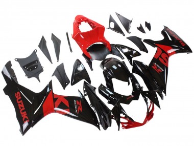 Kits Carénage Moto Suzuki GSXR 600 / GSXR 750 2011-2024 - Rouge Noir Brillant