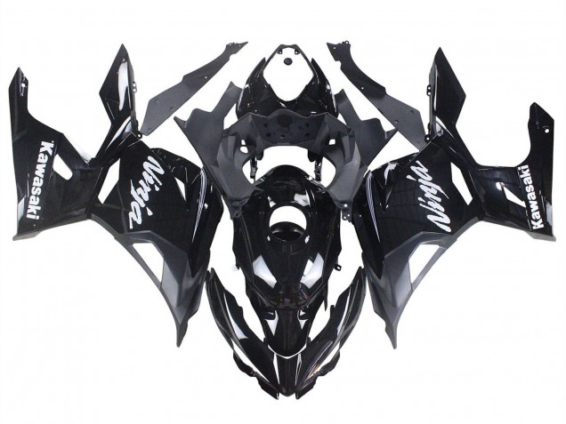 Carénages Moto Kawasaki Ninja 400 2018-2024 - Noir Brillant Noir Mat Blanc Décalque