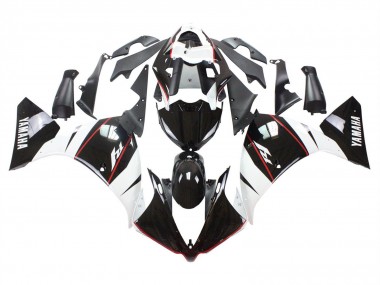 Carénage Moto Yamaha YZF 1000 R1 2012-2014 - Blanc Rouge Noir Brillant