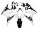 Carénages Moto Yamaha YZF R6S 2006-2009 - Blanc Noir Brillant